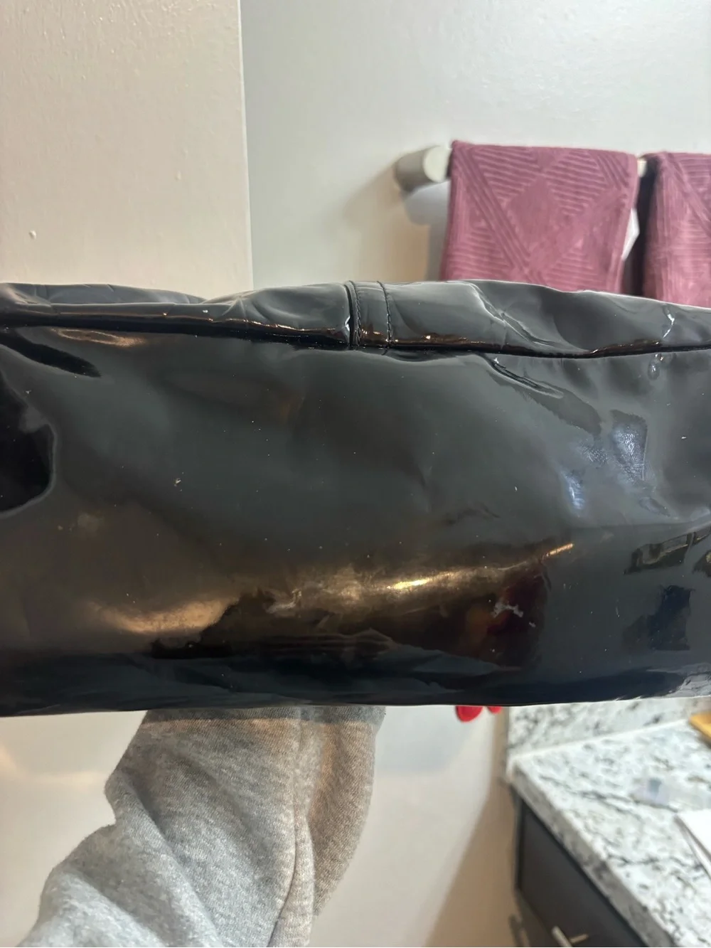 Vintage Y2K Coach Peyton Patent Leather Kiss-Lock Tote Handbag